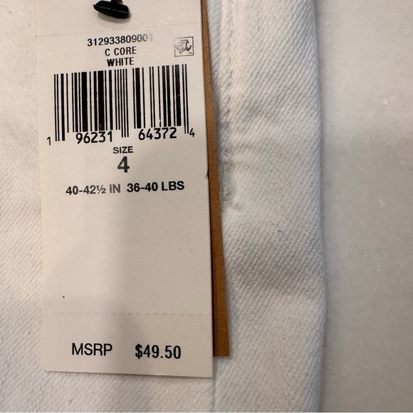 NWT Polo Ralph Lauren Girls White Denim Shorts Raw Hem, adjustable waist Size 4 - Picture 3 of 12